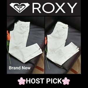 🆕 ROXY White Super Skinny Distressed Jeans
